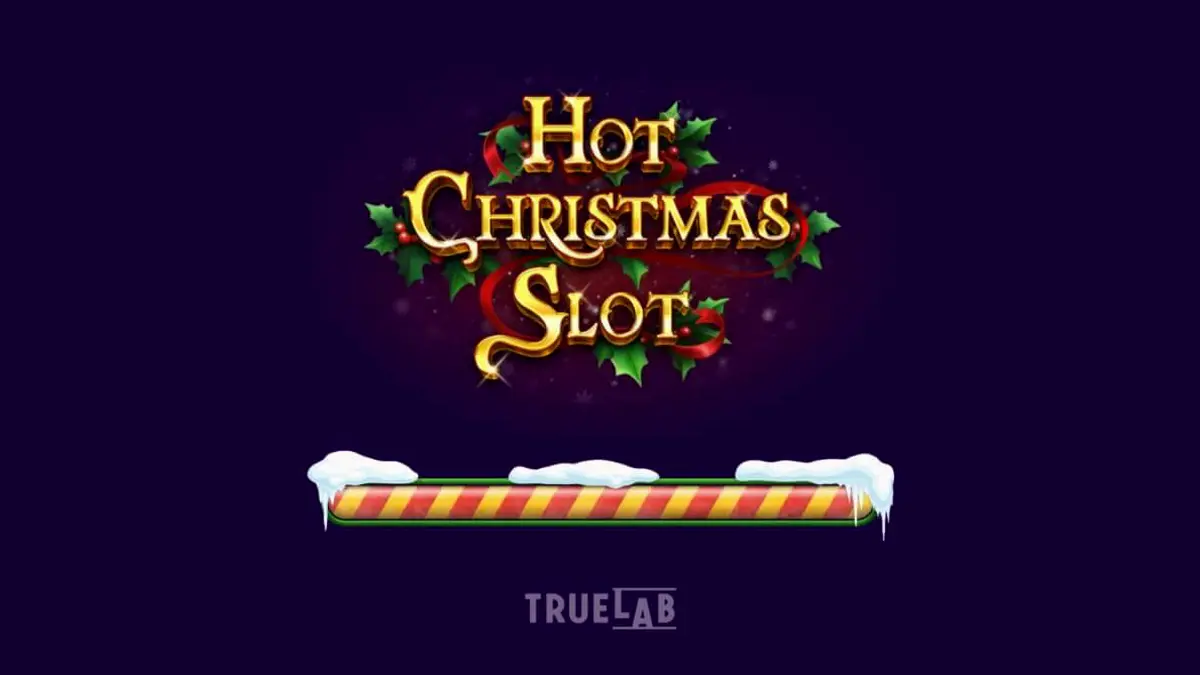 Tampilan visual Hot Christmas Slot dengan tema buah dan nuansa Natal
